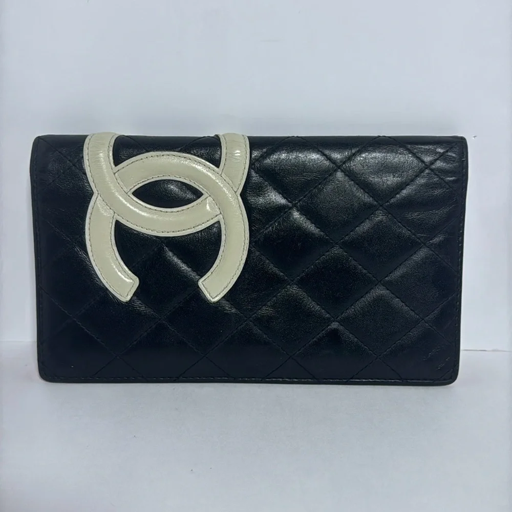 AUTHENTIC CHANEL CAMBONE BI FOLD WALLET